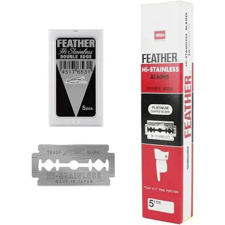 FEATHER Feather Hi-Stainless Double Edge (DE) Blades red 100 count