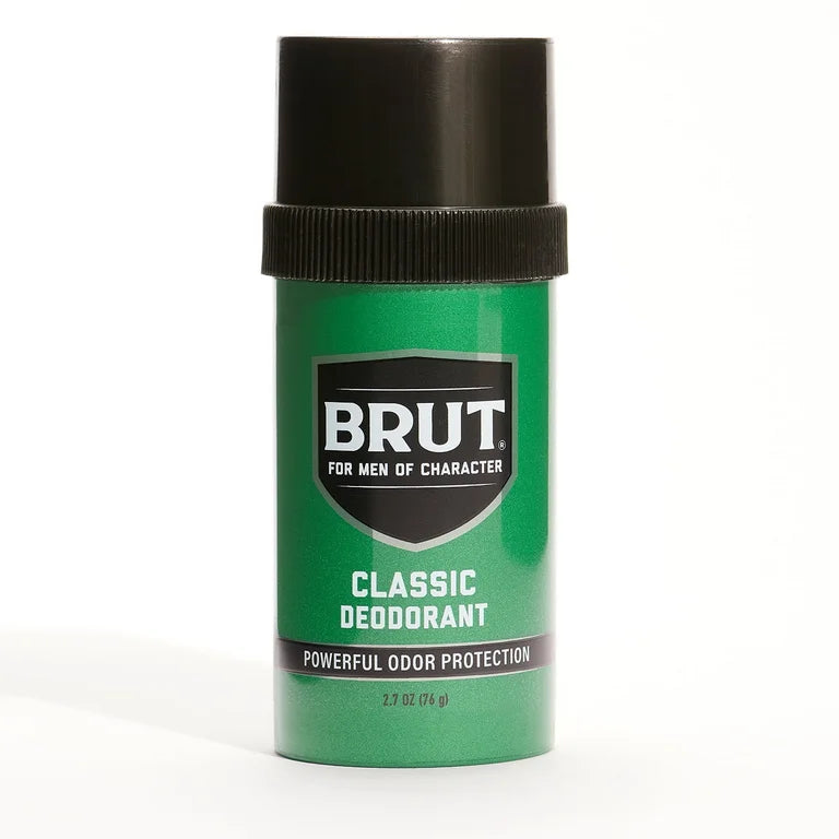 Brut Classic Round Stick Deodorant for Men, Powerful Odor Protection, 2.7 oz New
