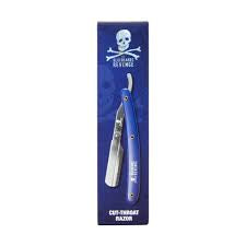 THE BLUEBEARDS REVENGE  Blue Handle Shavette With Logo