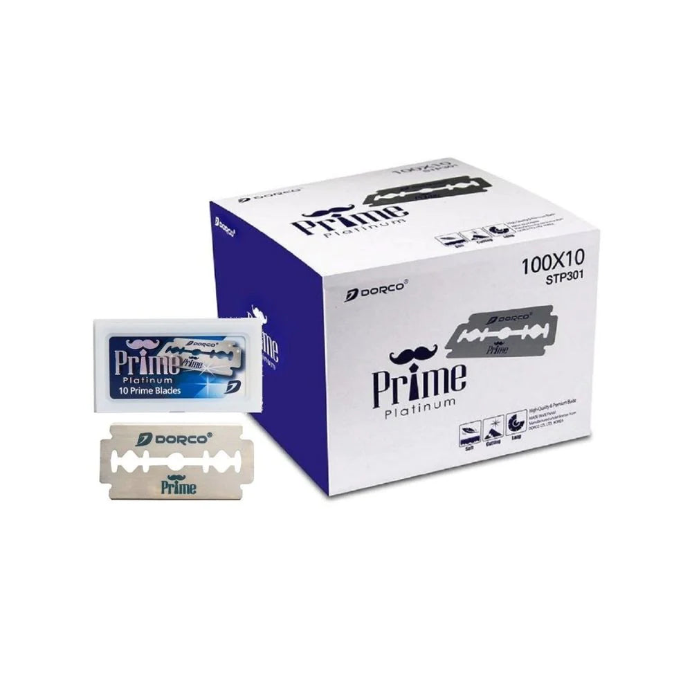 Dorco Dorco STP301 Prime Platinum Extra Double Edge Razor Blade - 1000 ct